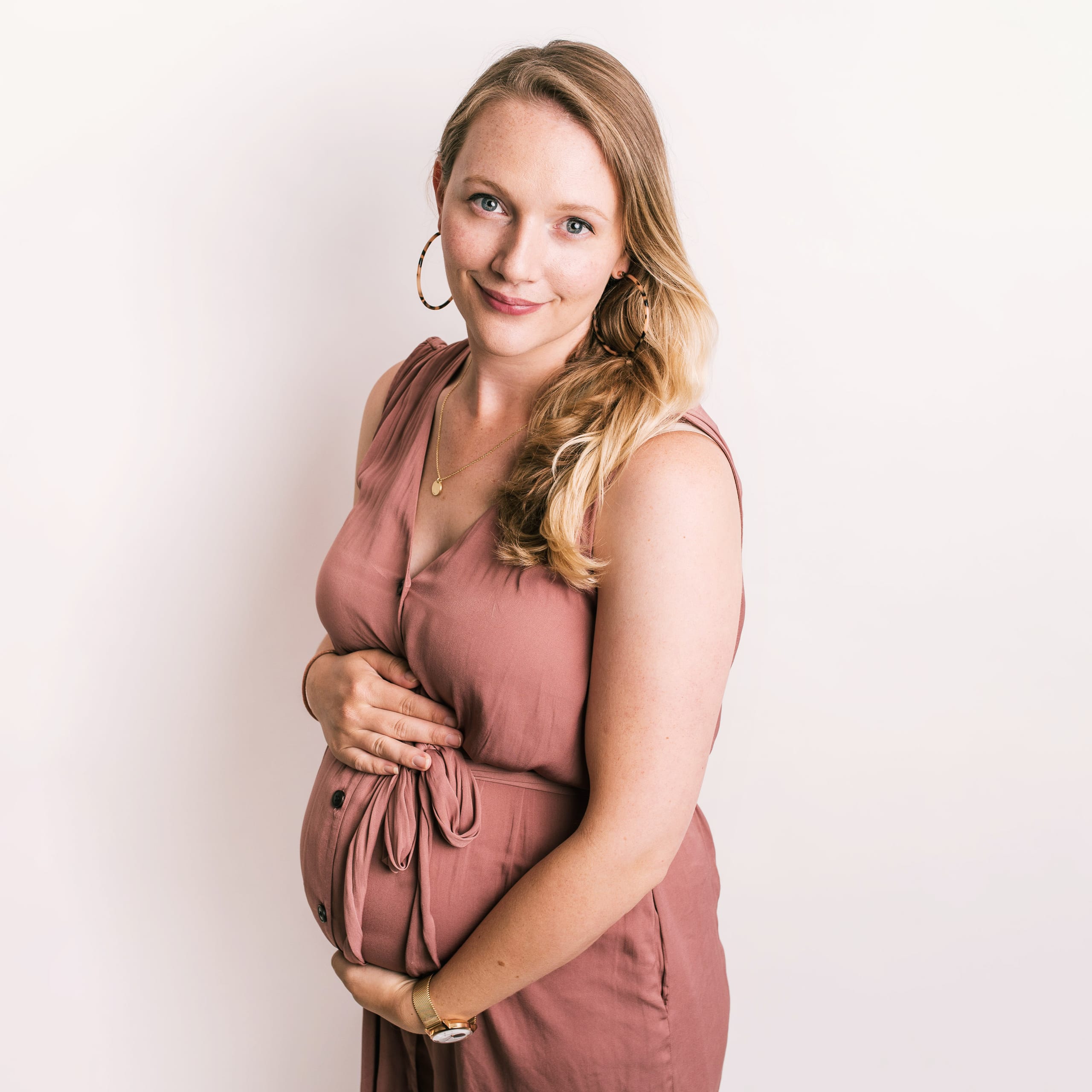 Maternity bump portrait, Lincoln studio
