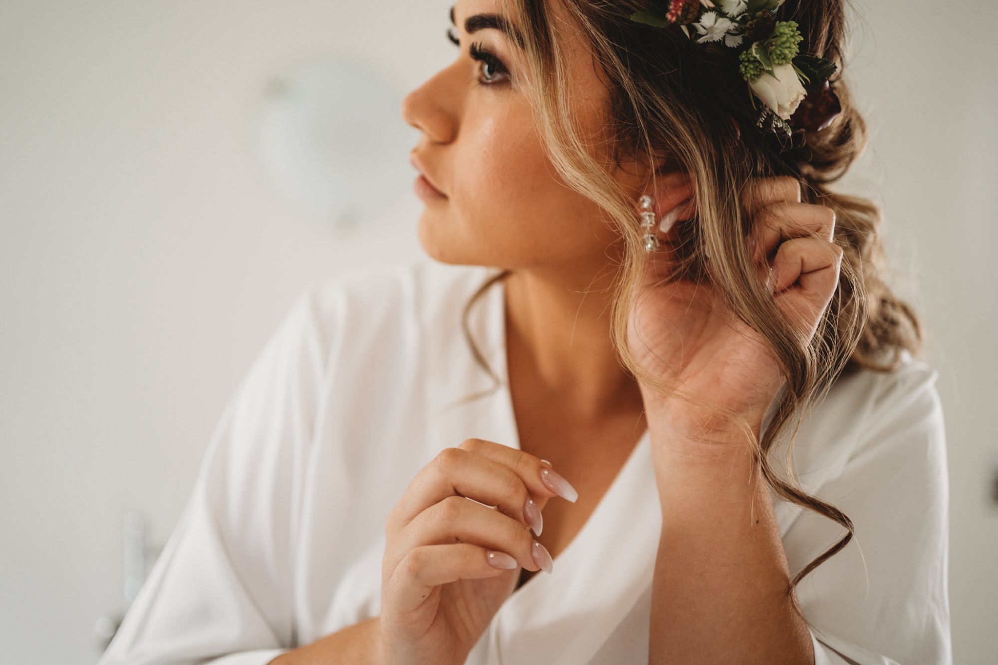 Getting ready on the morning of the wedding